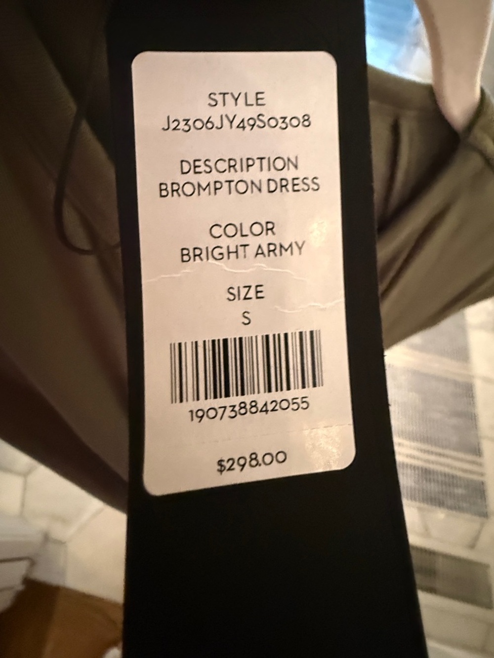 Veronica Beard Jeans Brompton Dress NWT Bright Army Size Small - Picture 3 of 5